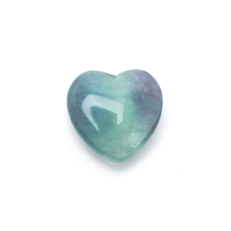 Rainbow fluorite Puffy heart