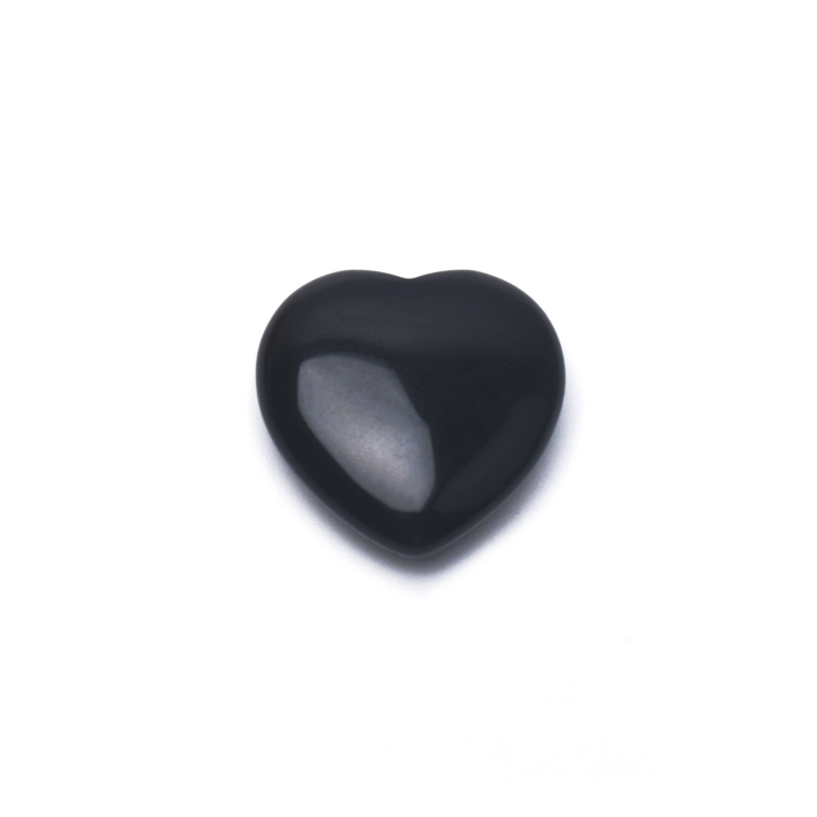 Black obsidian Puffy heart