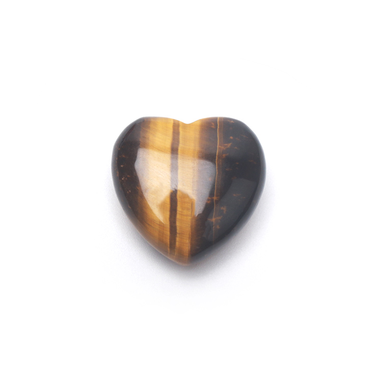 Yellow tiger eye Puffy heart
